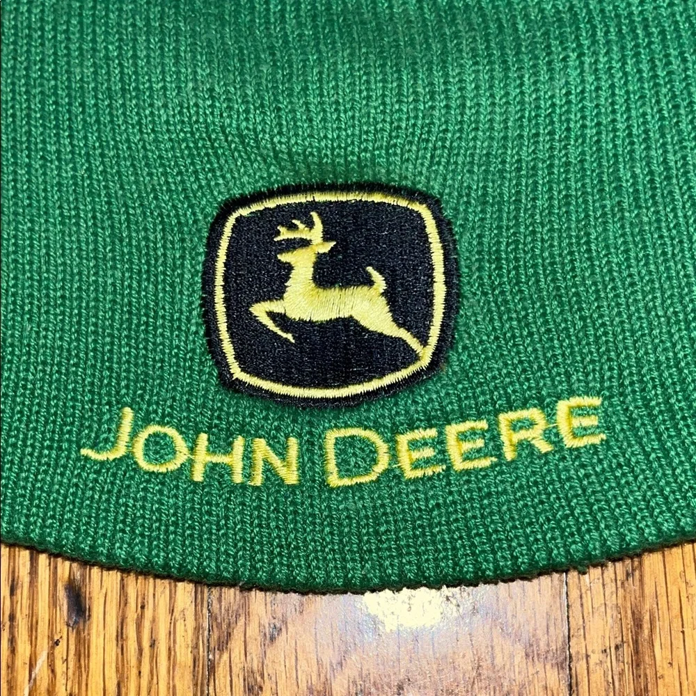 John Deere Green Knit Beanie Hat Size One Size